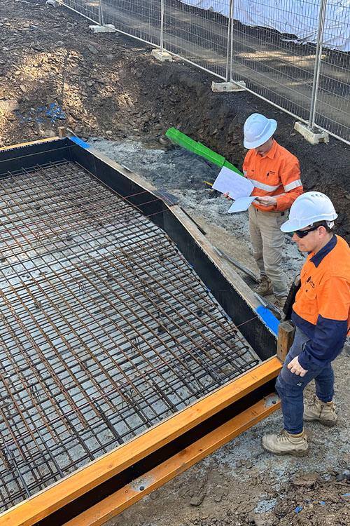 steel framing for foundations